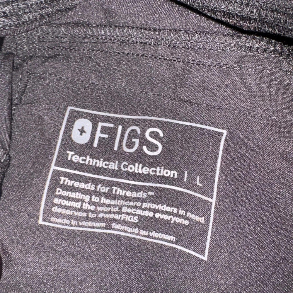 FIGS Mens Large Axim Cargo Scrub Pants Black Technical Collection PO 3306